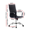 Tikar High Back PU Office Chair - Black