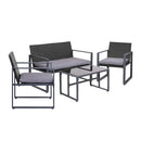 Kolan 4 Piece Outdoor Set - Black