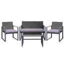 Kolan 4 Piece Outdoor Set - Black