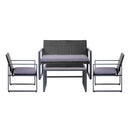 Kolan 4 Piece Outdoor Set - Black