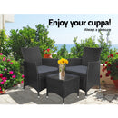 Partelli 3 Piece Outdoor Set - Black