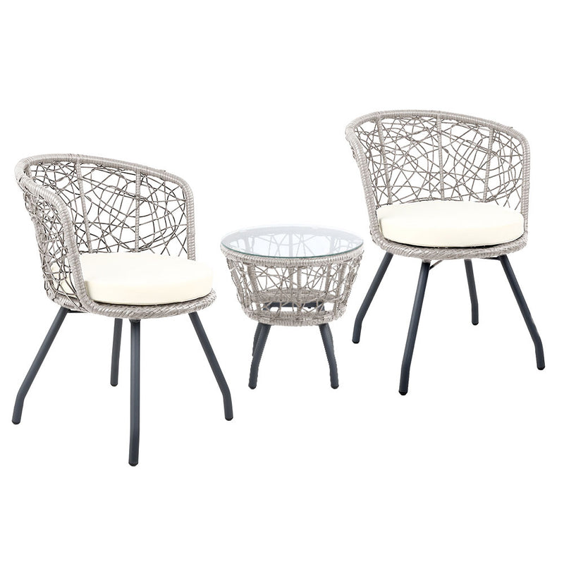 Karping 3 Piece Outdoor Set - Grey