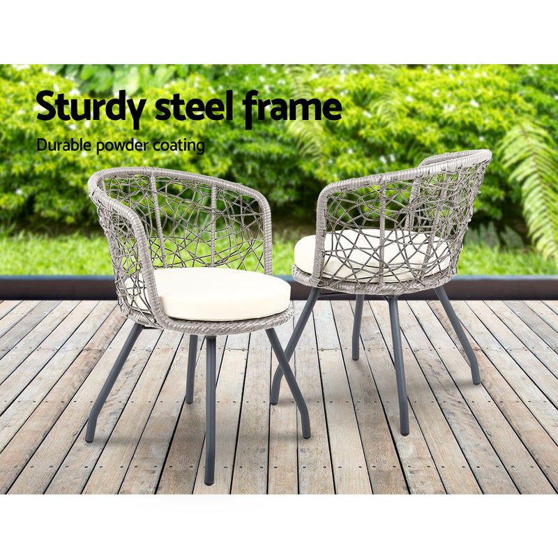 Karping 3 Piece Outdoor Set - Grey
