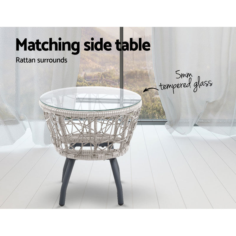 Karping 3 Piece Outdoor Set - Grey