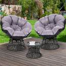 Lachlan 3 Piece Outdoor Set - Black