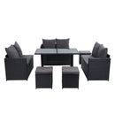 Alawoona 9 Seater Outdoor Set - Black