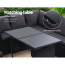 Alawoona 9 Seater Outdoor Set - Black