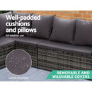 Alawoona 9 Seater Outdoor Set - Grey.