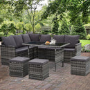 Alawoona 9 Seater Outdoor Set - Grey.