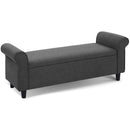 Evreaux Arm Storage Ottoman - Grey