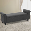 Evreaux Arm Storage Ottoman - Grey