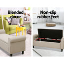 Evreaux Arm Storage Ottoman - Taupe