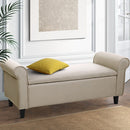 Evreaux Arm Storage Ottoman - Taupe