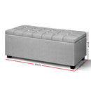 Storage Ottoman - Light Grey