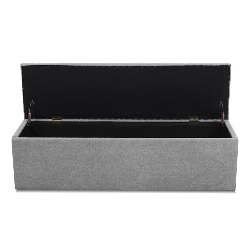 Relans Storage Large Ottoman  - Light Grey