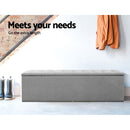 Relans Storage Large Ottoman  - Light Grey