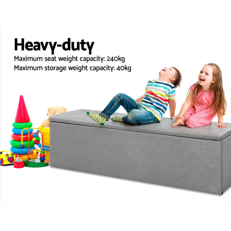 Relans Storage Large Ottoman  - Light Grey