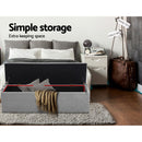 Relans Storage Large Ottoman  - Light Grey