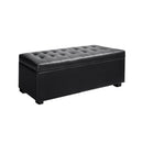 Storage Ottoman - PU Black
