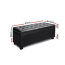 Storage Ottoman - PU Black