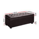 Storage Ottoman - PU Brown