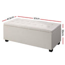 Hurley Storage Ottoman - Beige