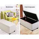 Hurley Storage Ottoman - Beige