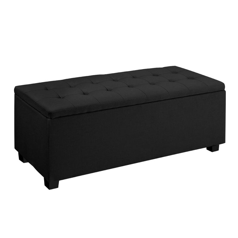 Hurley Storage Ottoman - Black