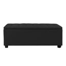 Hurley Storage Ottoman - Black