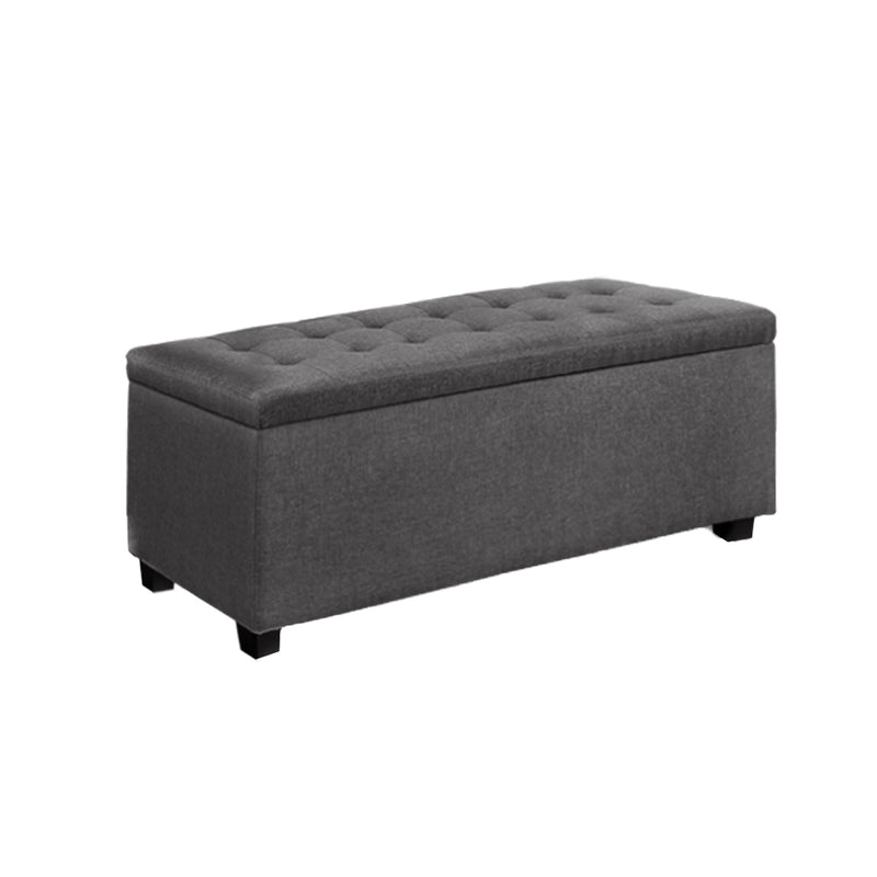 Hurley Storage Ottoman - Dark Grey