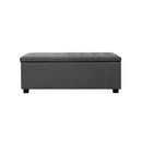 Hurley Storage Ottoman - Dark Grey