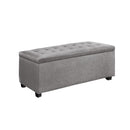Hurley Storage Ottoman - Light Grey