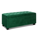 Storage Ottoman - Velvet Green
