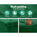 Storage Ottoman - Velvet Green