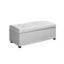 Storage Ottoman - PU White