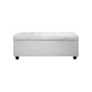 Storage Ottoman - PU White