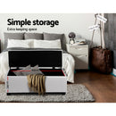 Storage Ottoman - PU White