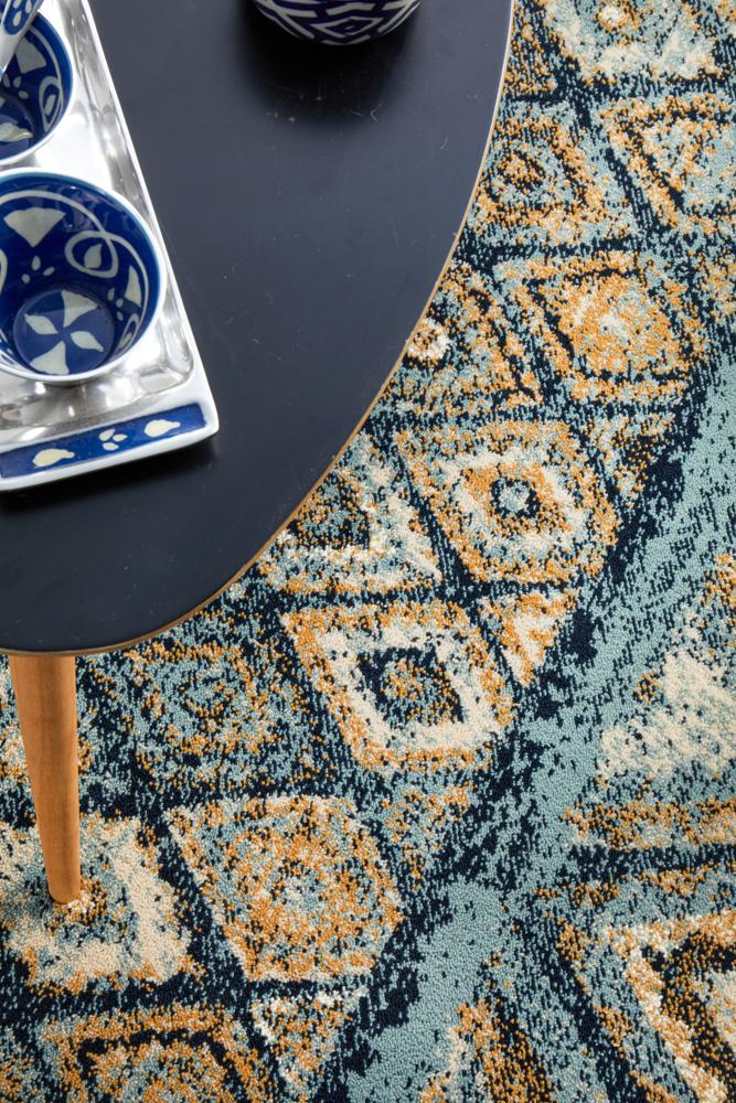 Cambridge Mayfair Contrast Blue Rug.