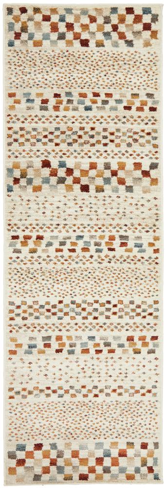 Cambridge Mayfair Squares Bone Runner Rug.