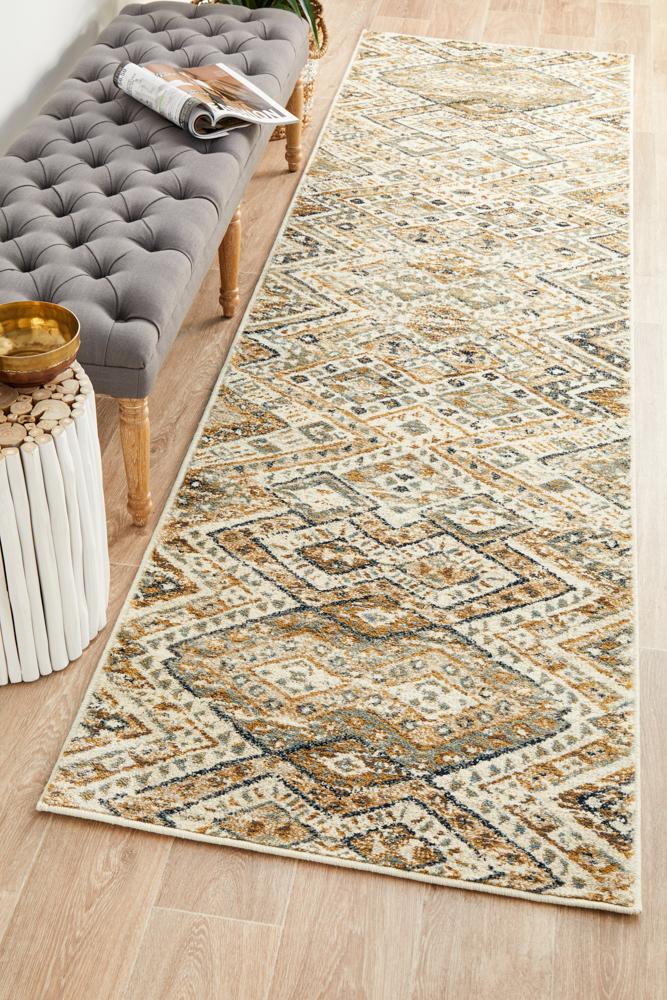 Cambridge Mayfair Tribe Bone Runner Rug.