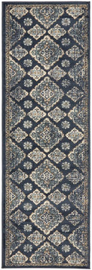 Cambridge Mayfair Timeline Navy Rug.