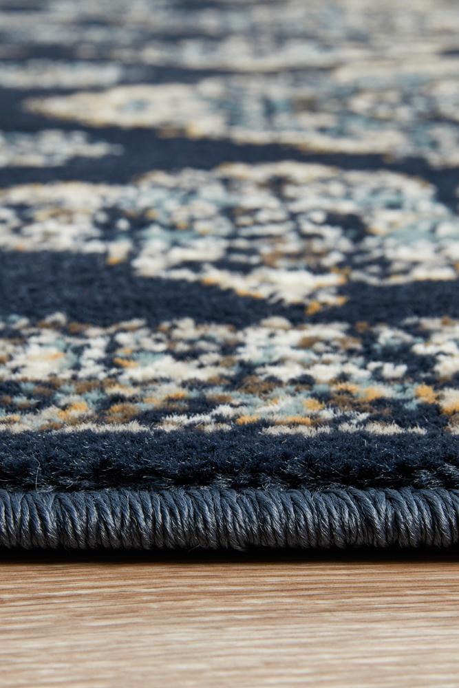 Cambridge Mayfair Timeline Navy Rug.