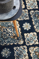 Cambridge Mayfair Timeline Navy Rug.