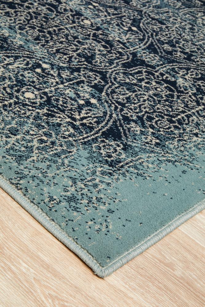 Cambridge Mayfair Edge Denim Rug.