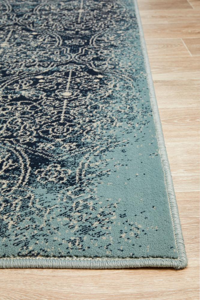 Cambridge Mayfair Edge Denim Rug.