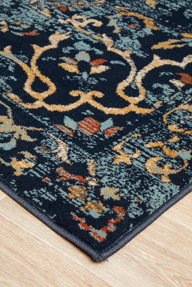 Cambridge Mayfair Stem Navy Rug.