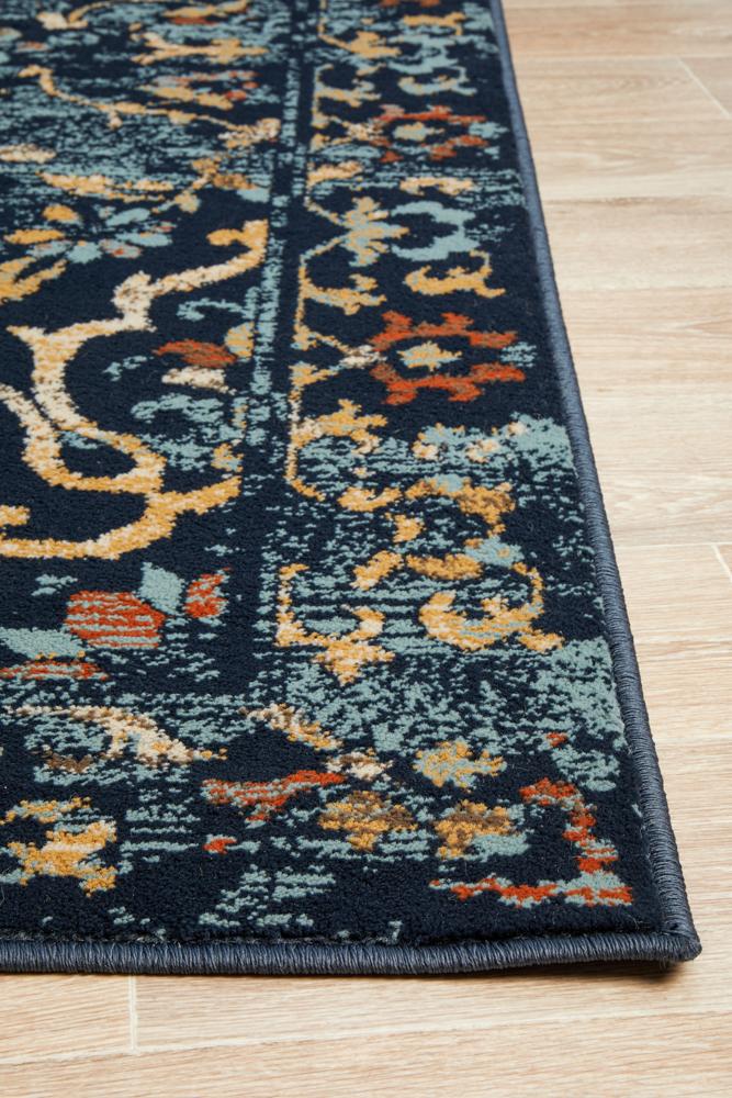 Cambridge Mayfair Stem Navy Rug.