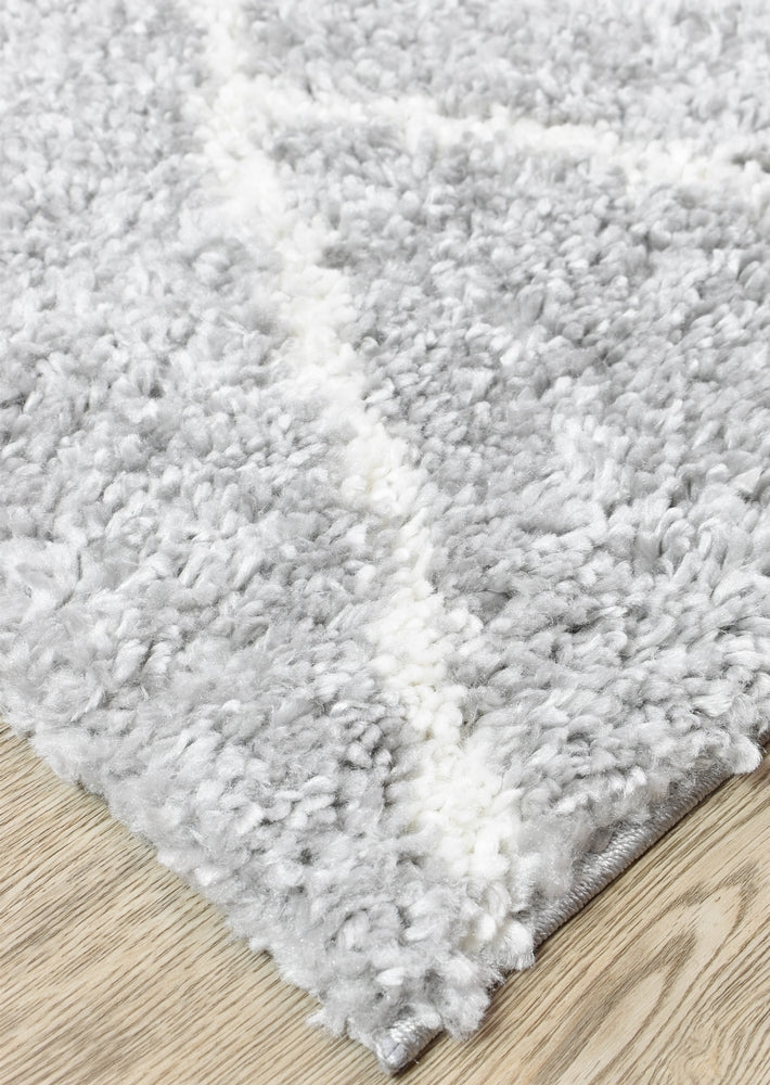 Palermo Shaggy Rug 0A432A Cream Grey.