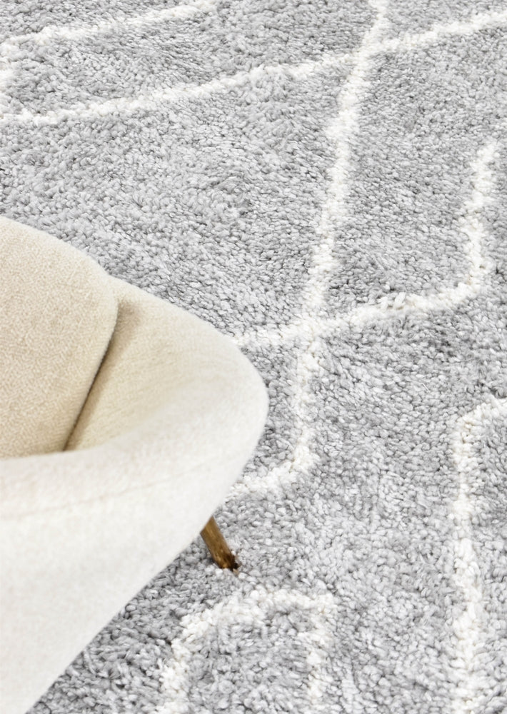 Palermo Shaggy Rug 0A432A Cream Grey.