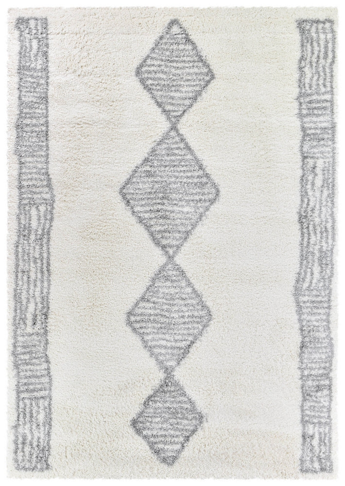 Palermo Shaggy Rug 0B461A Grey.